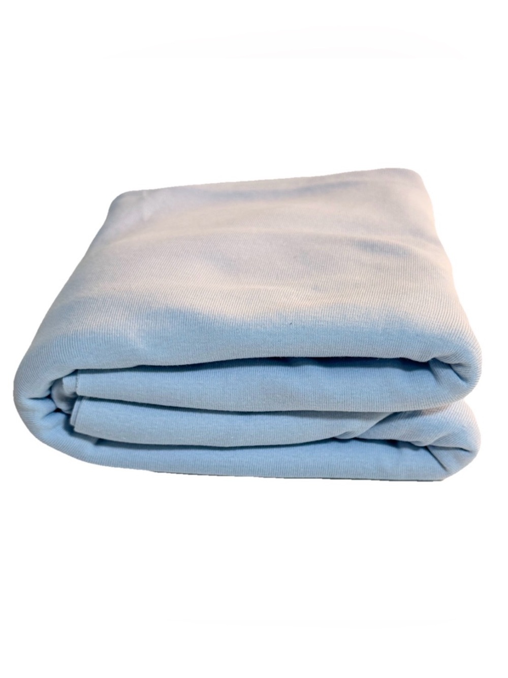 Baby Blue Cotton Knit Fabric Remnant